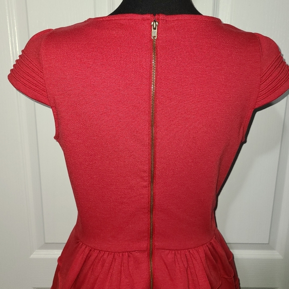 Elle Fitted A-Line Dress w Ribbed Detail - Picture 13 of 14